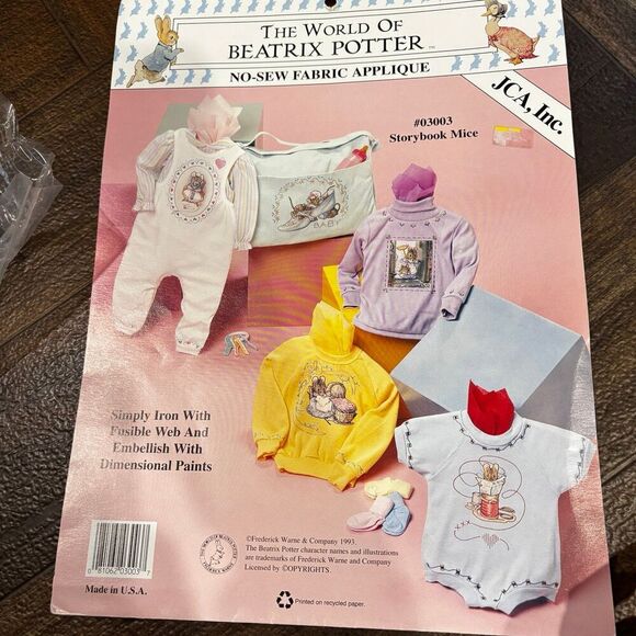 Vintage 1993 Beatrix Potter No-Sew Fabric Appliqués - Picture 4 of 9